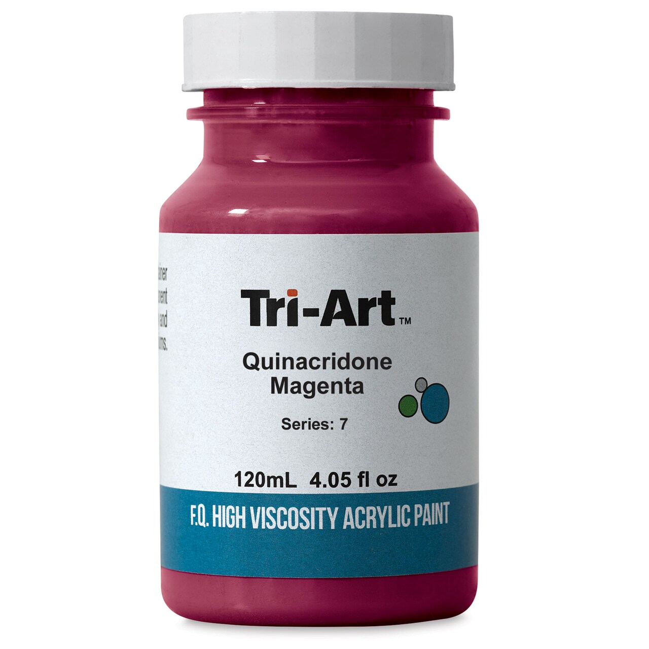 Tri-Art High Viscosity Artist Acrylic - Quinacridone Magenta, 120 ml jar